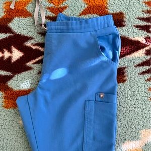 Figs Yola Ceil Blue Skinny Scrub Pants